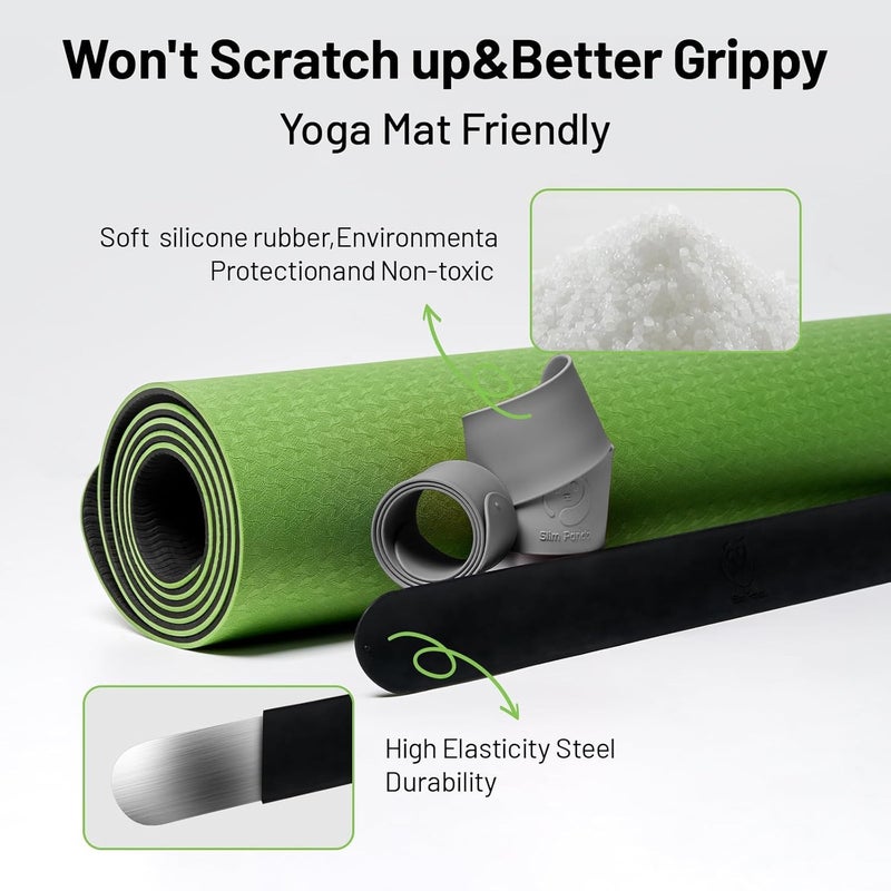 Slim Panda Yoga Mat Strap Slap Band, One Snap Keeps Mats Tightly Rolled, Heavy-Duty Clasp Fits Most Size Mats(24" L X 2" W) - Image 4
